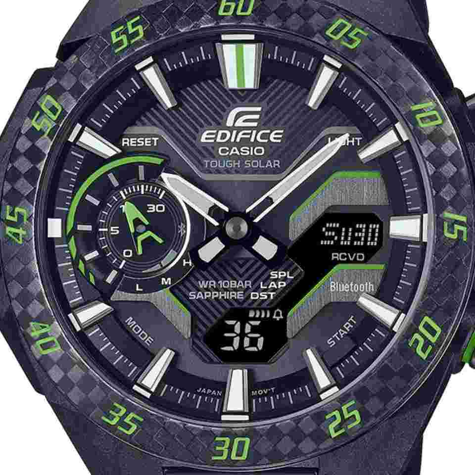 Casio Edifice ECB-2200YRC-1A3JF JDM CARBON WINDFLOW 48.2mm 100m WR Mobile Link Bluetooth S