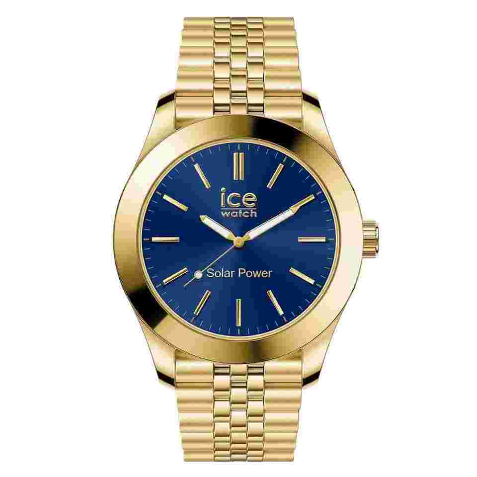 Ice Watch 023798 Herrenuhr ICE Steel Solar M Gold Blau