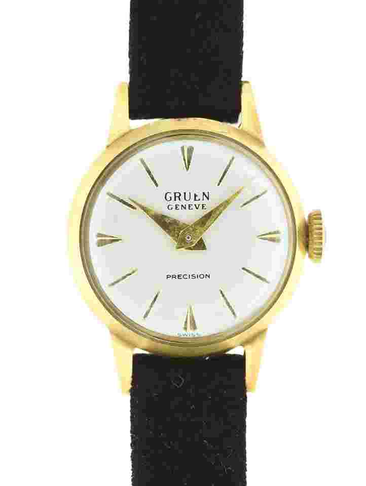 Gruen Genève NOS 18 k Yellow Gold 1960s