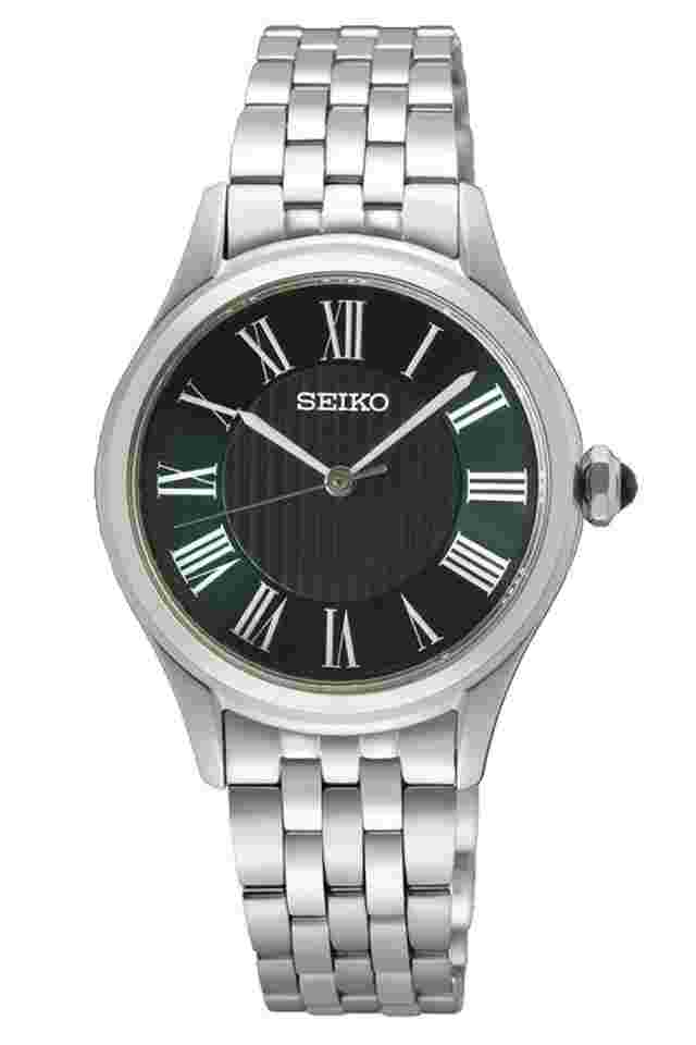 Seiko Classic SUR611P1 Damenuhr Klassik Quarz Edelstahl/Grün