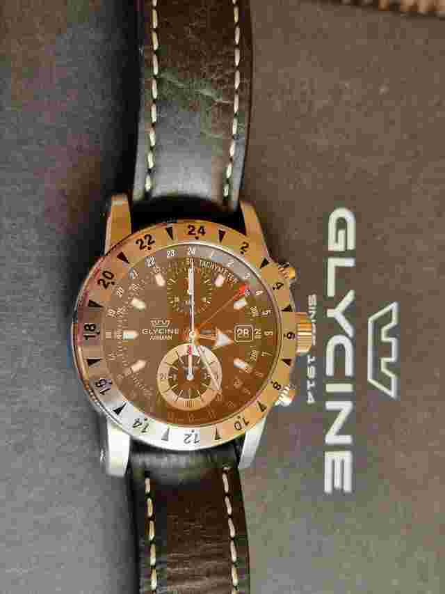 Glycine Airman Chrono 09 Cal GL 754 na bazie Valjoux 7754 AD z 2017r. Stan wzorowy.