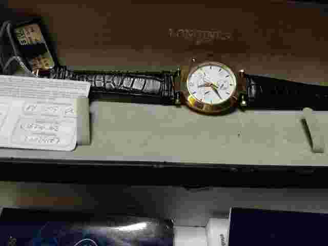 Longines Chrono750 GG 31124067 Chronograph in 18 k Gelbgold,schweres Gehäuse 