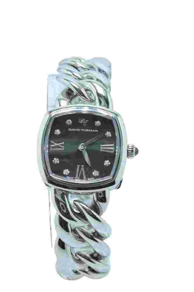 David Yurman Albion 23MM Stainless Steel Watch With Diamond Black Face 