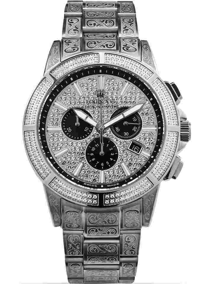 Louis XVI LXVI1127 Majeste Iced Out Chronograph Herrenuhr 43mm