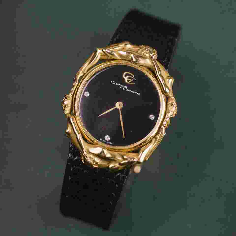 Carrera y Carrera Adam & Eve Rare Sculptural 18k Yellow Gold | Ref.31406 - circa 1980s 