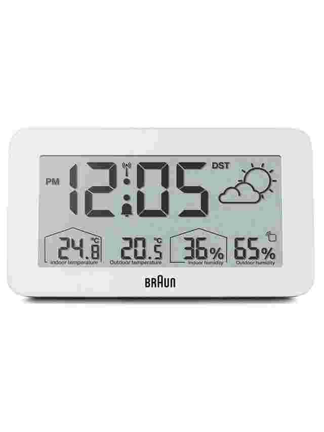 Braun BC13WP-DCF digitaler Funkwecker m. Wetterstation 