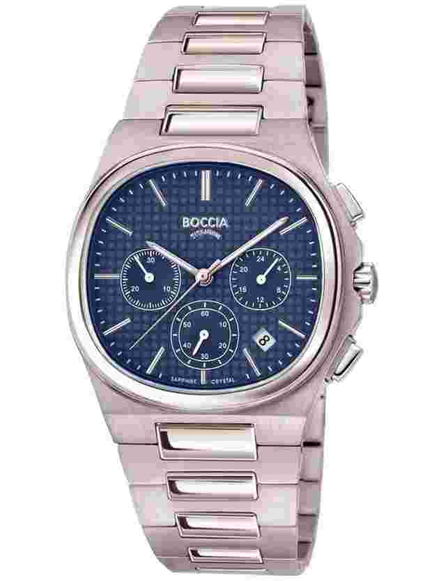 Boccia 3740-01 Herrenuhr Titanium Saphirglas Chronograph 39mm 5ATM 