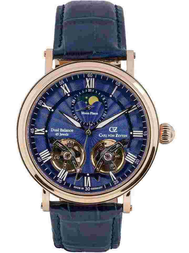 Carl von Zeyten CVZ0054RBSR Murg Mondphase Automatik Herrenuhr 46mm 5ATM