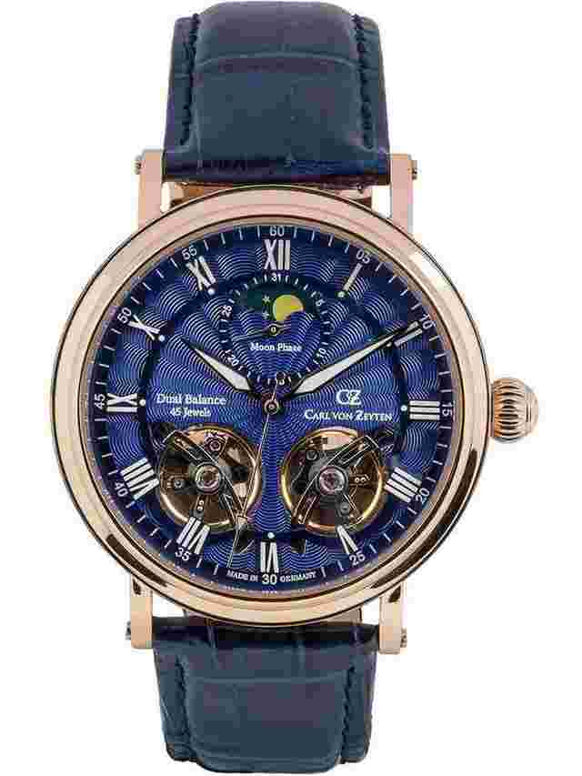 Carl von Zeyten CVZ0054RBSR Murg Mondphase Automatik Herrenuhr 46mm 5ATM 