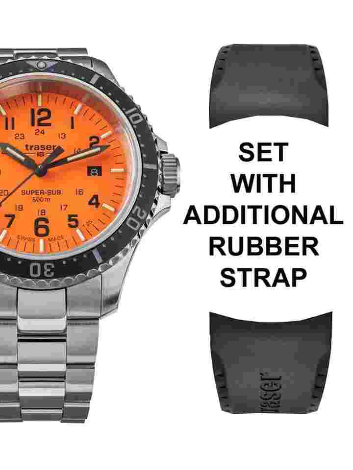 Traser H3 109379 P67 T25 SuperSub Set Orange Herrenuhr 46mm Taucheruhr 50ATM