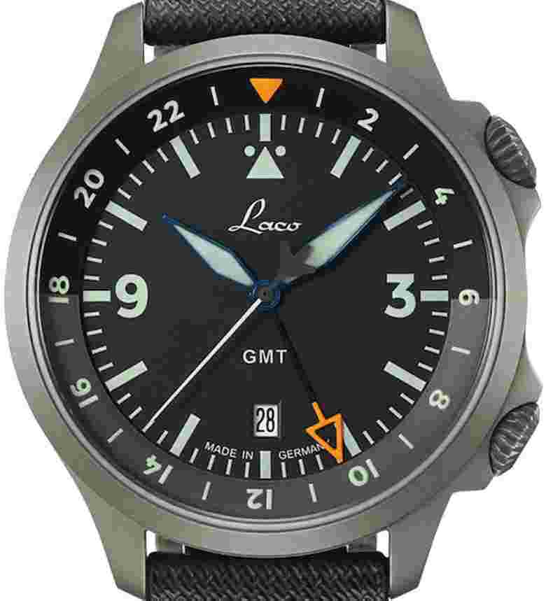 Laco Fliegeruhr Frankfurt GMT Automatik 43mm 862120.2