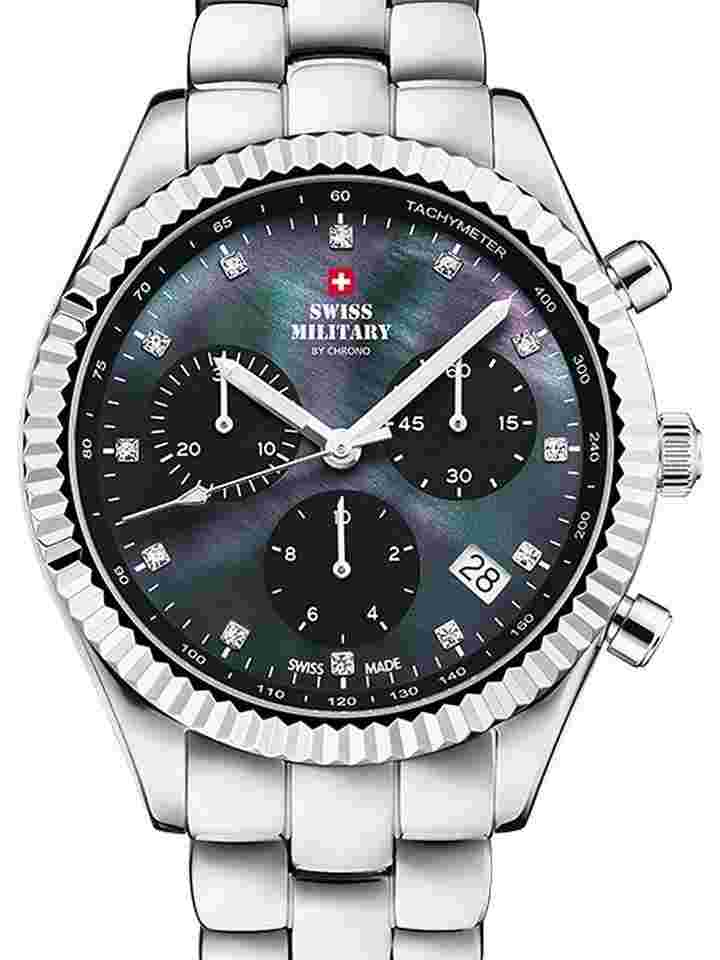 Swiss Military SM30207.01 Elegant Chronograph Damenuhr 38mm 5ATM
