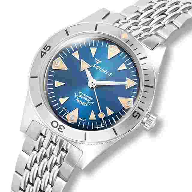 Squale Super-Squale Big Arrows - BLUE - Stainless Steel Bracelet - OFFICIAL DEALER - FACTORY NEW - FULL WARRANTY