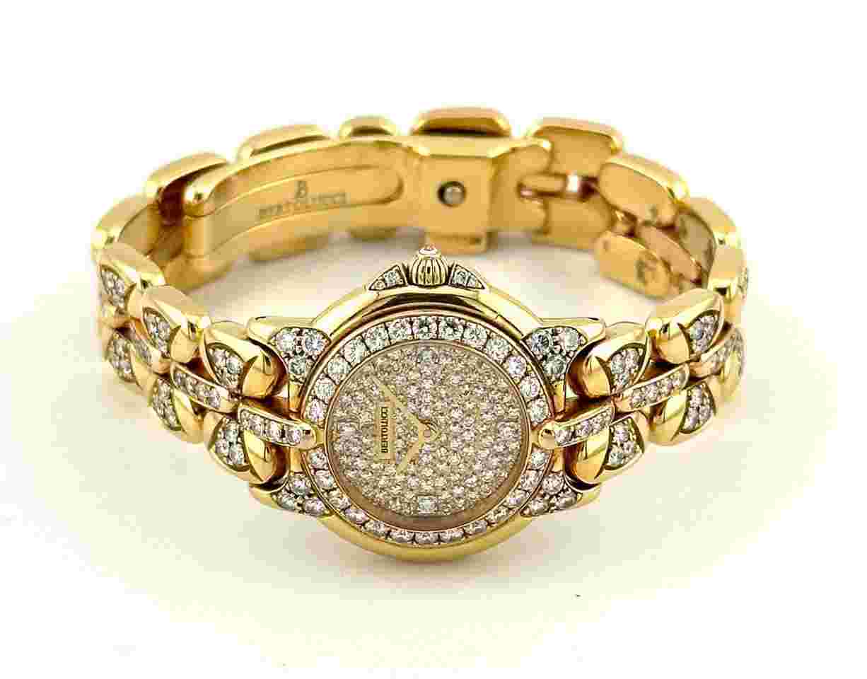 Bertolucci Pulchra Yellow Gold 6ct TW Factory Diamonds 25mm