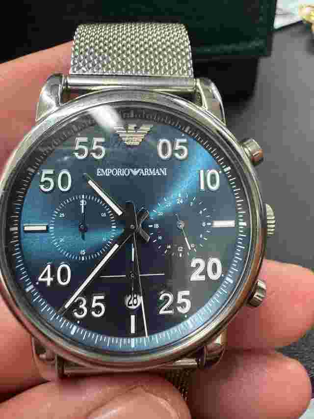 Armani Chrono Chronograph Steel acciaio 43 mm quarzo