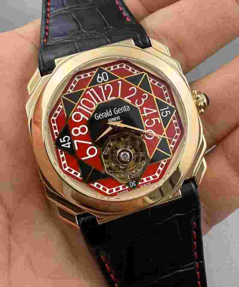 Gérald Genta Octo Bi-Retro Tourbillon Retrograde Hours Pink Gold Full Set 43X48MM OCTO TOURBILLON