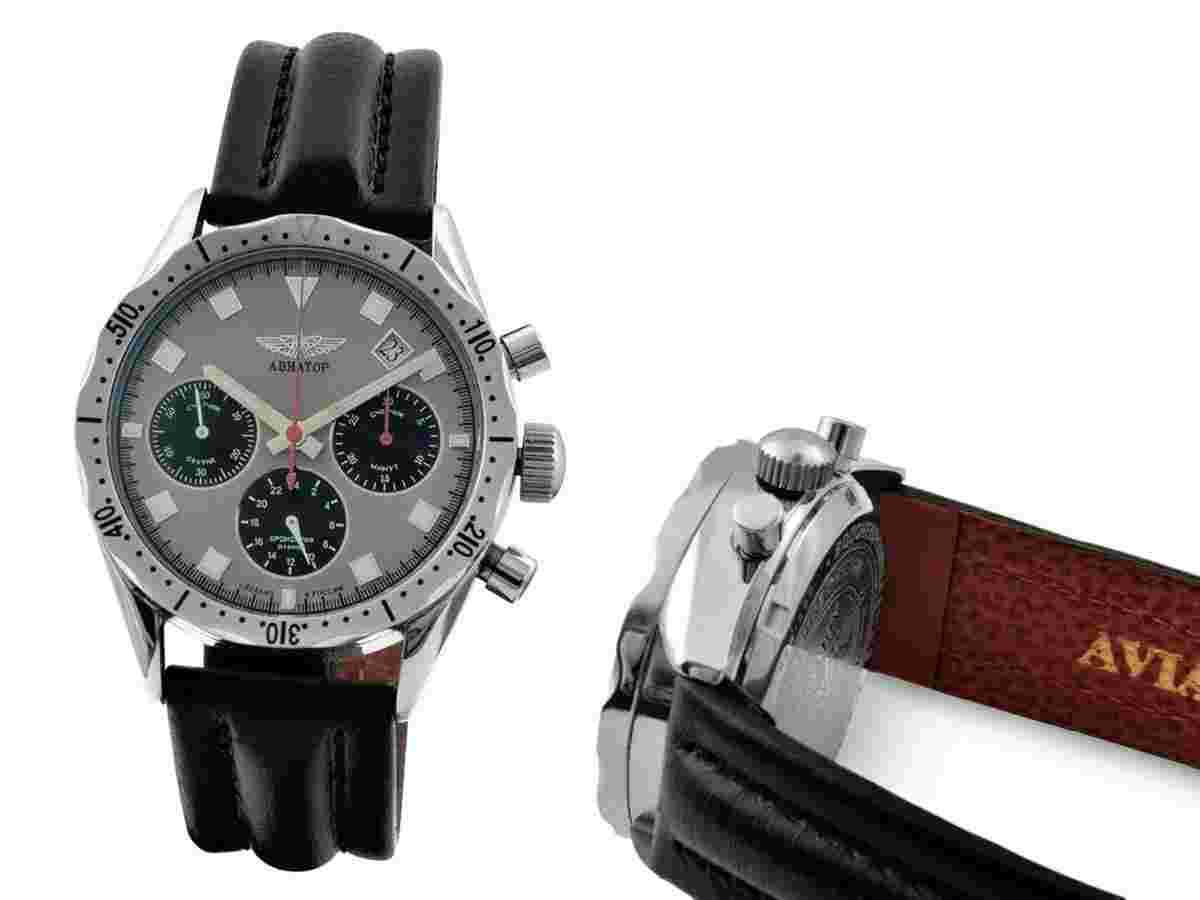 Poljot Aviator Chronograph 3133 31681/4581258 Airforce Luftwaffe limited full set