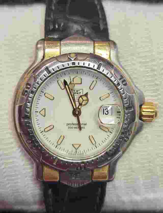 TAG Heuer 6000 Professional WH1351-K1 29 mm 18kt Gold & Steel Swiss Quartz