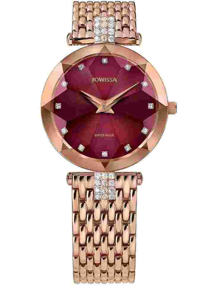 JOWISSA J5.772.M Facet Strass Damenuhr 30mm 5ATM