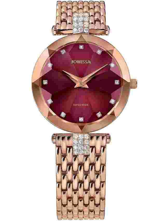 JOWISSA J5.772.M Facet Strass Damenuhr 30mm 5ATM 