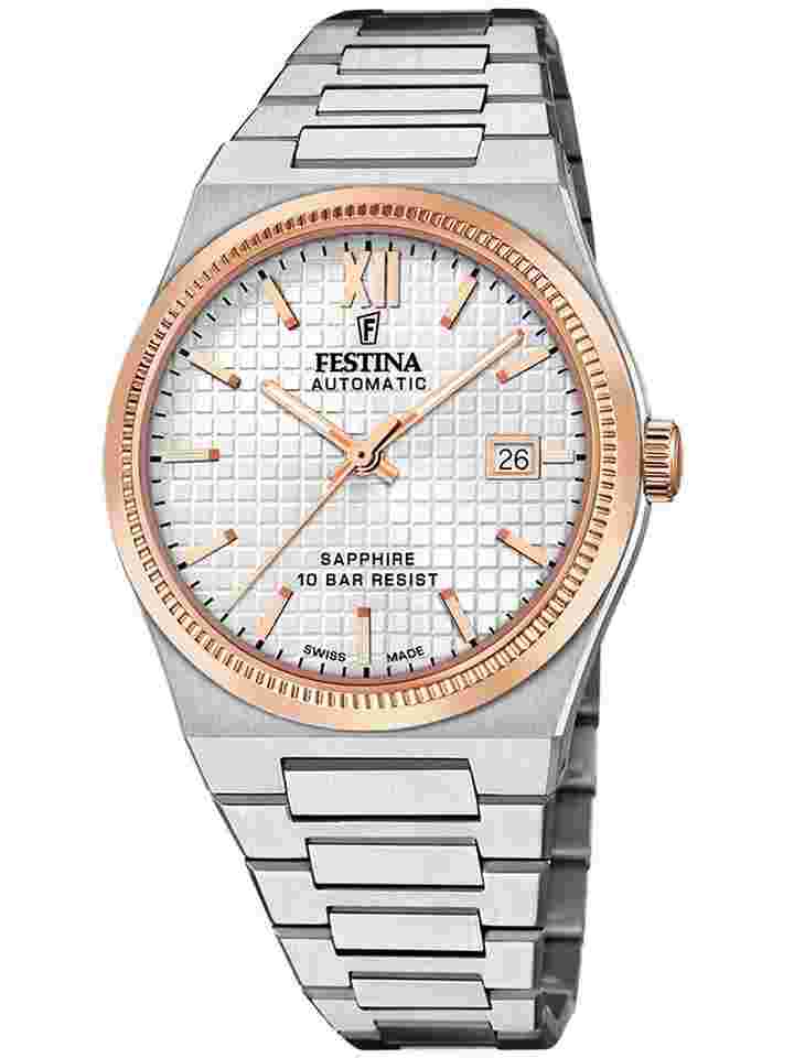 Festina F20030/1 Herrenuhr Swiss Made Rivé Automatik 40mm 10ATM