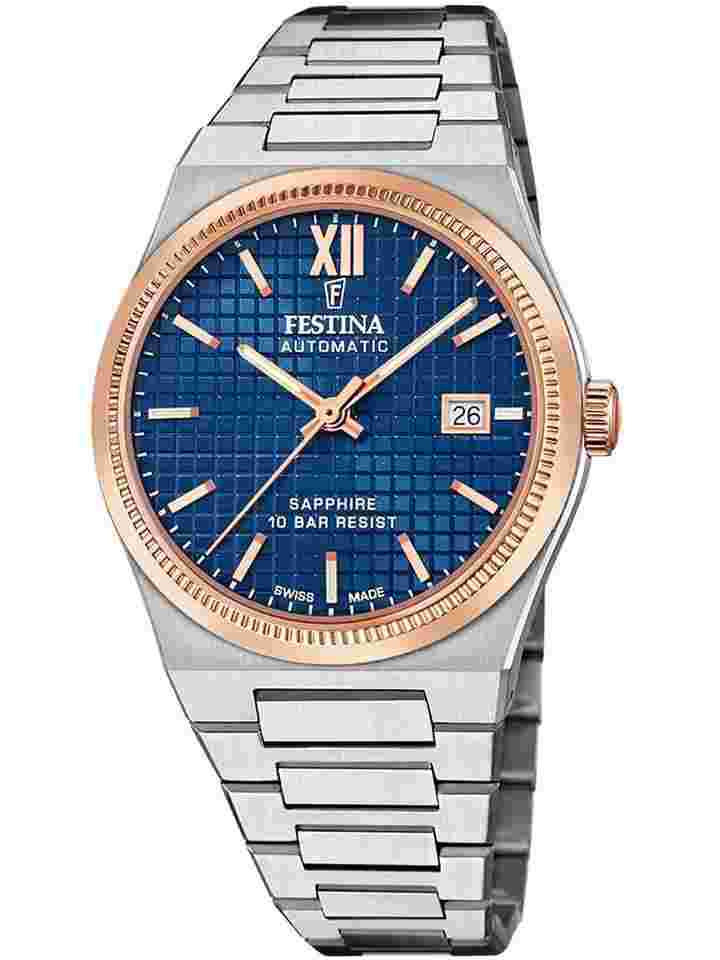 Festina F20030/2 Herrenuhr Swiss Made Rivé Automatik 40mm 10ATM
