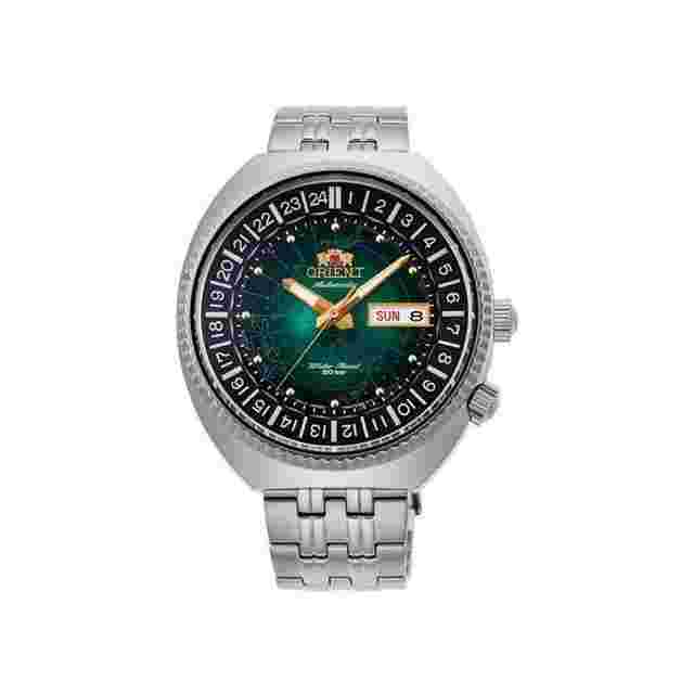 Orient Mako Revival Mechanical WORLD MAP Watch Metal Strap RN-AA0E02E/RA-AA0E02E