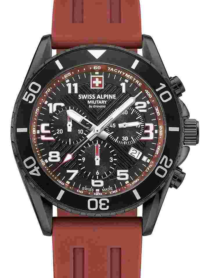 Swiss Alpine Military 7029.9876 Raptor Chronograph Herrenuhr 42mm 10ATM