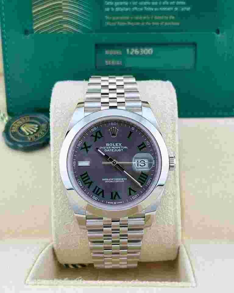 Rolex In Stock 2025 Datejust 41 Wimbledon Dial on Jubilee Bracelet