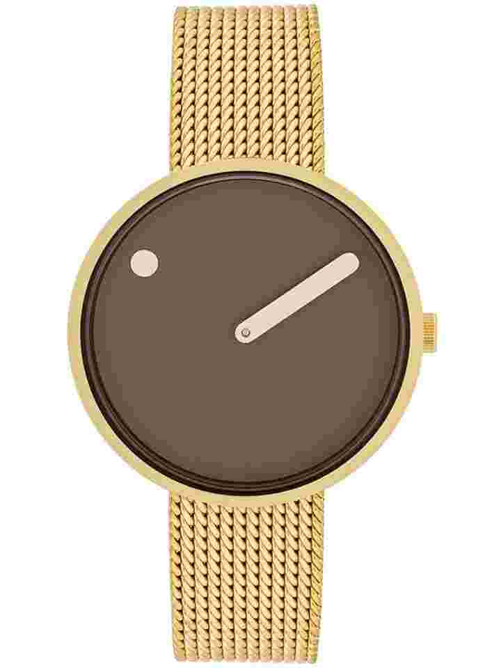 PICTO 34001-0914G Mocha Brown Unisex 34mm 5ATM