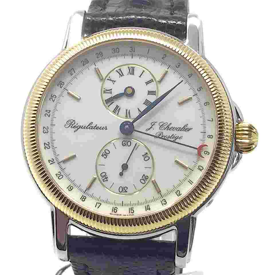 J. Chevalier (like new & unworn) Prestige Regulateur Pointer-Date Regulator 3157-A QQII 