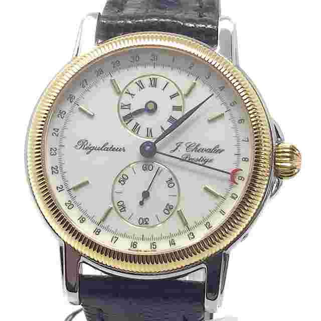 J. Chevalier (like new & unworn) Prestige Regulateur Pointer-Date Regulator 3157-A QQII 