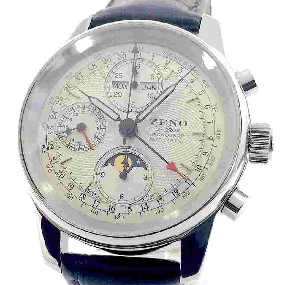 Zeno-Watch Basel (like new & unworn) Classic Triple-Date Moonphase Automatic Chronograph 6665 QQII