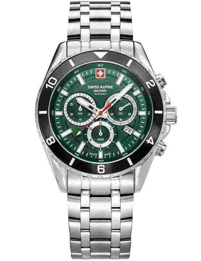 Swiss Alpine Military 7034.9138 Herrenuhr Sierra Chronograph 43mm 10ATM 