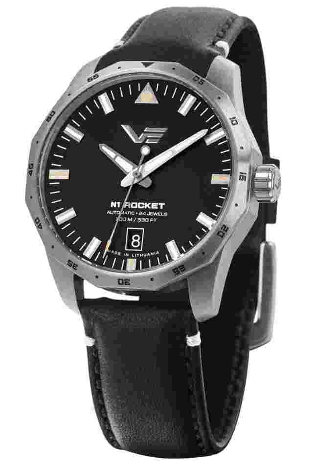 Vostok Europe NH35-125A747-LBBLK Armbanduhr Automatik Rocket N1 Schwarz 39 mm