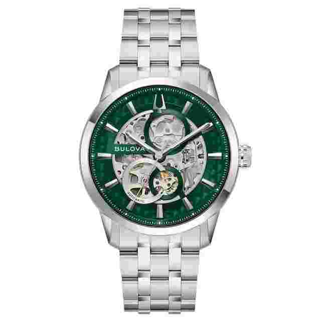 Bulova Crystal Sutton 96A329 men's automatic watch 40 mm sapphire crystal 30 m WR steel strap Bulova Sutton 96A329 men's automatic watch