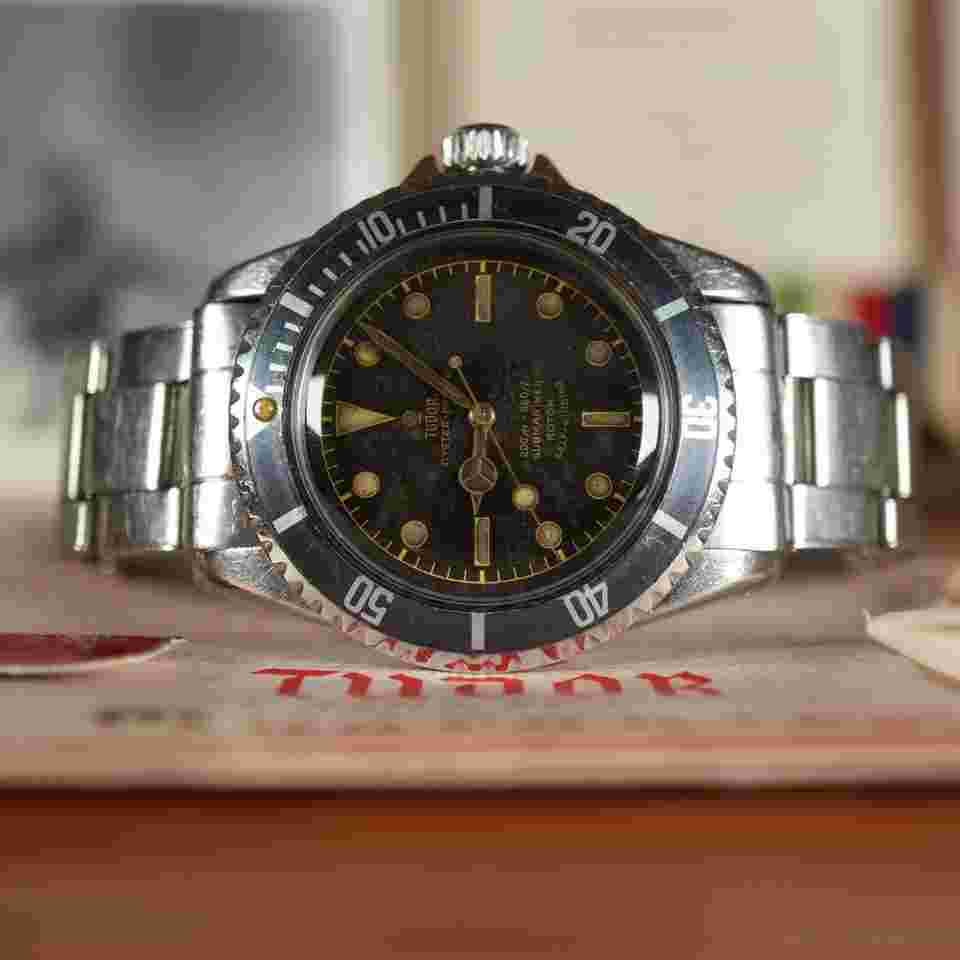Tudor Submariner 1960 Tudor Submariner 7928 Full Set Tropical Dial Canadian Army Provenance Unpolished Tropical Full Set Box Tags Invoice and Papers