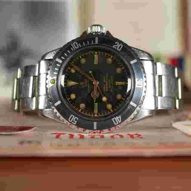 Tudor Submariner 1960 Tudor Submariner 7928 Full Set Tropical Dial Canadian Army Provenance Unpolished Tropical Full Set Box Tags Invoice and Papers