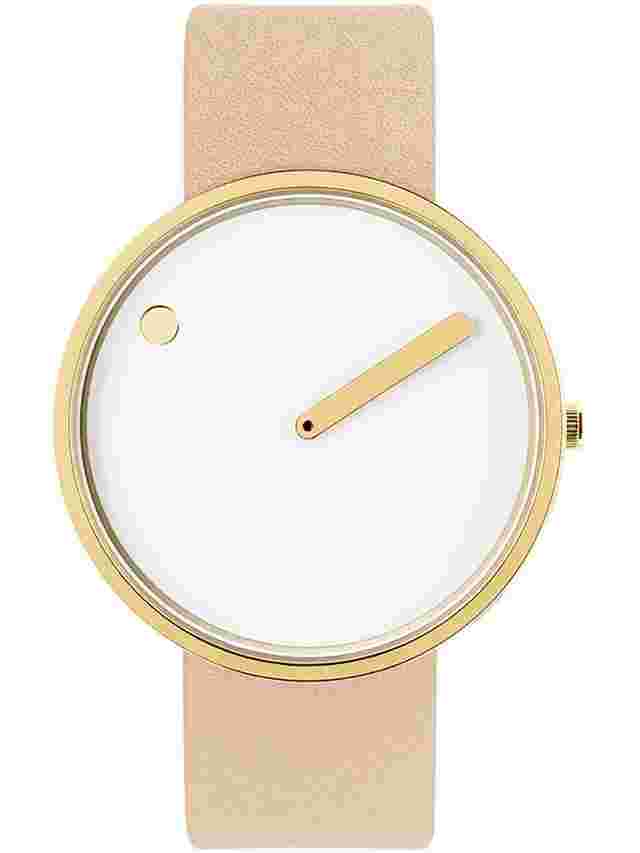 PICTO 43321-6320G Damenuhr White and Gold 40mm 5ATM 