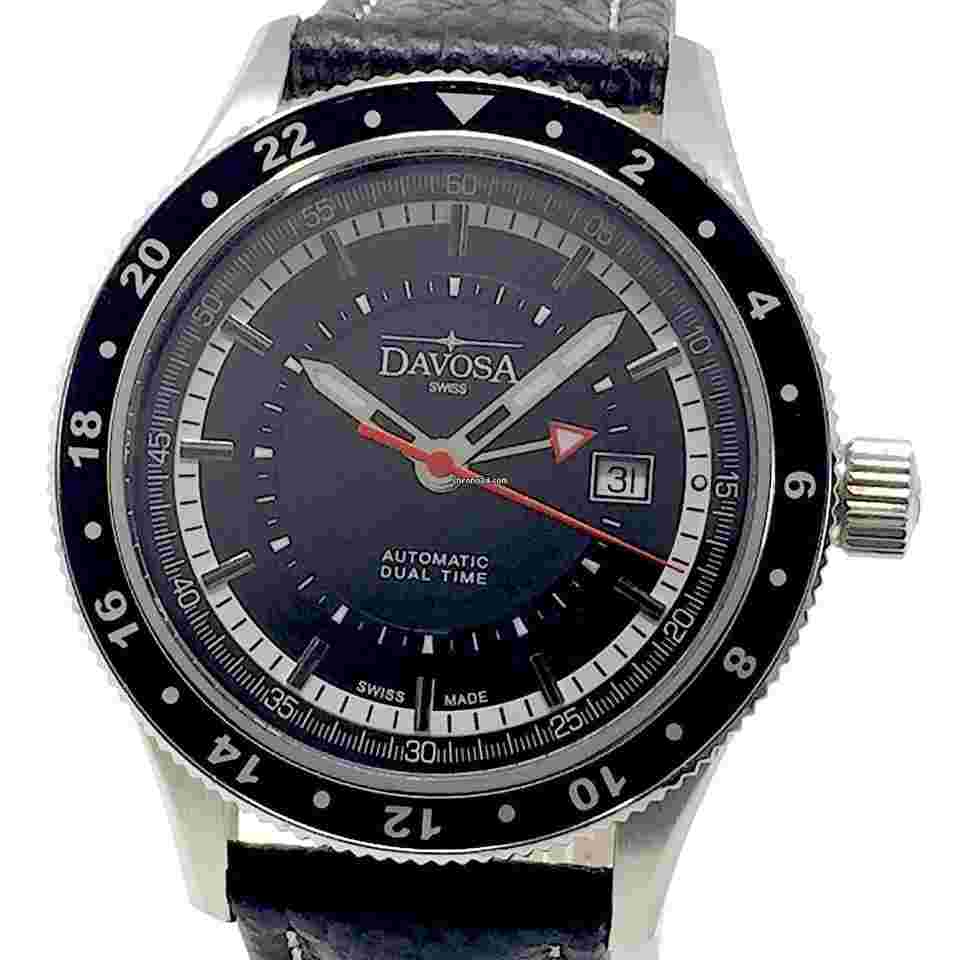 Davosa World Traveller (revisioned & almost new) GMT World-Traveller Dual-Time Automatic Full-Set 161.501.55 PPII