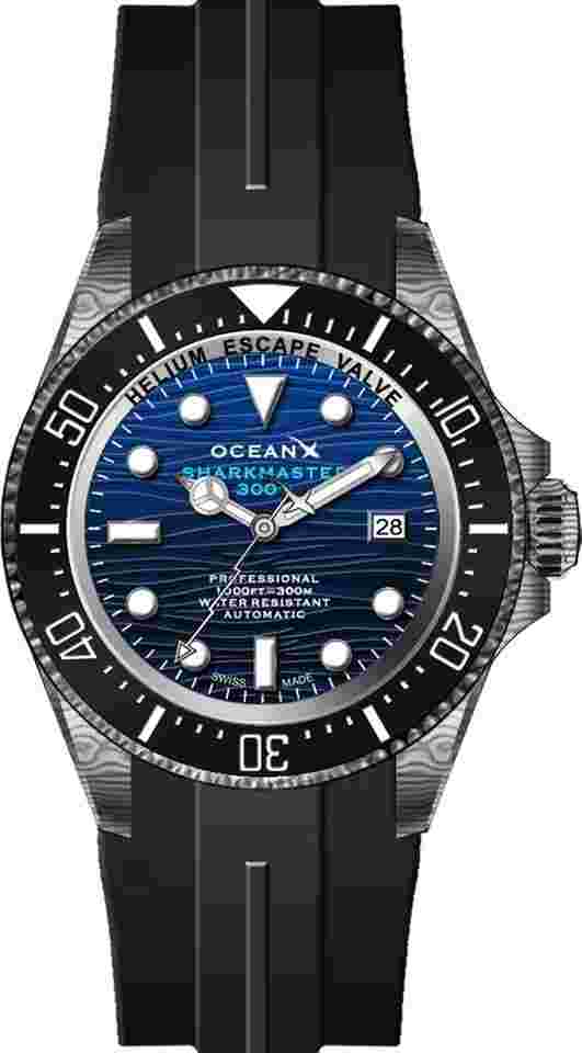 OceanX Sharkmaster 300+ Damascus SMS324 Limited Edition 