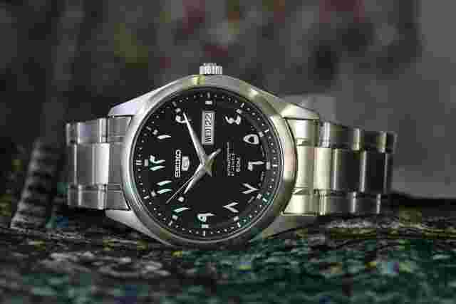 Seiko 5 SNKP21J1 Arabic Dial Made In Japan Stainless Steel Watch 42mm 