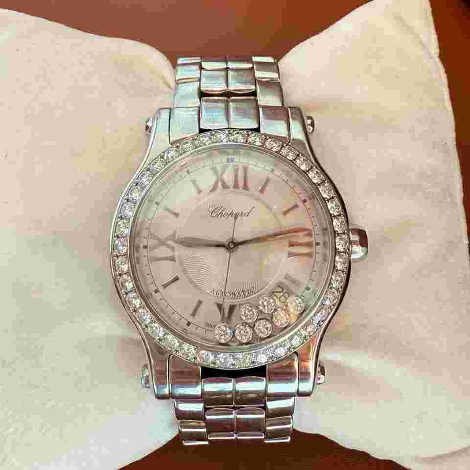 Chopard Happy Sport Cigar Diamond Bezel 7 Floating Happy Stones Full Set