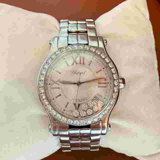 Chopard Happy Sport Cigar Diamond Bezel 7 Floating Happy Stones Full Set