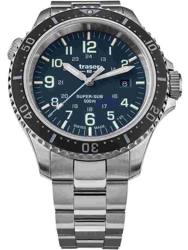 Traser H3 109375 P67 T25 SuperSub Blue Herrenuhr 46mm Taucheruhr 50ATM