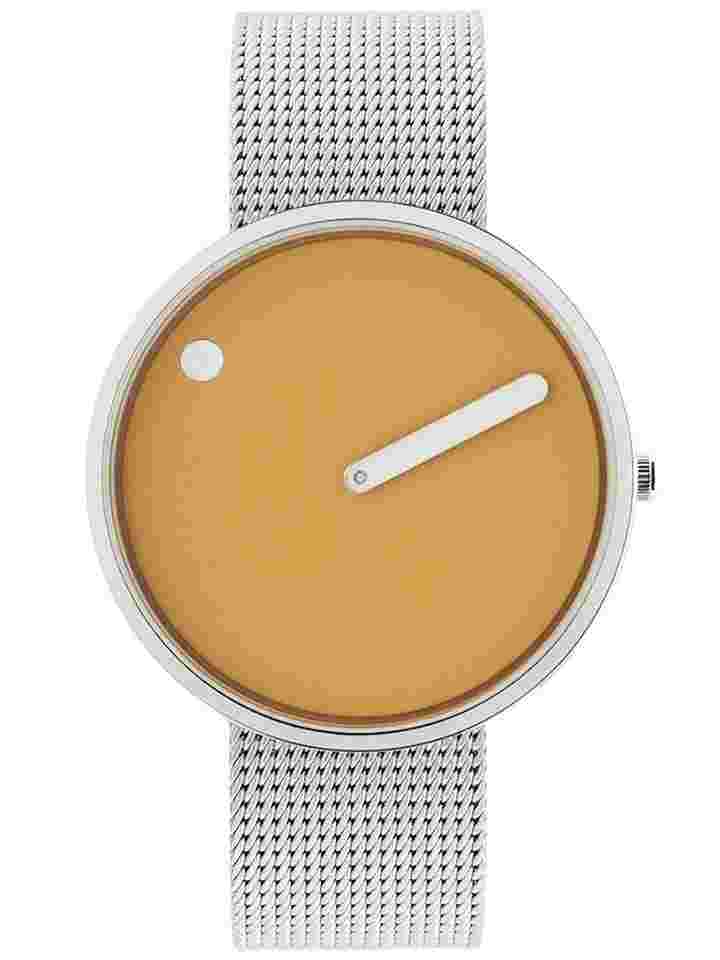 PICTO 43354-0820S Mustard Yellow Unisex 40mm 5ATM