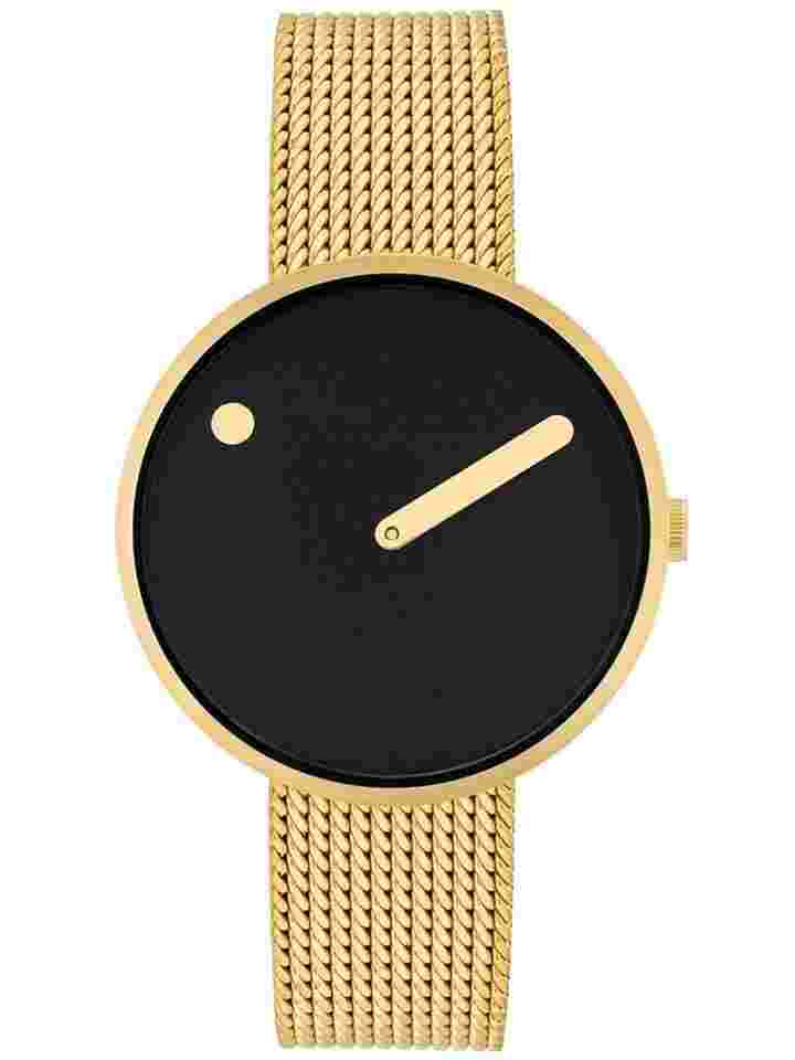 PICTO 34087-0914G Black Unisex 34mm 5ATM