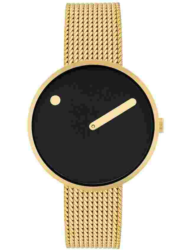 PICTO 34087-0914G Black Unisex 34mm 5ATM 