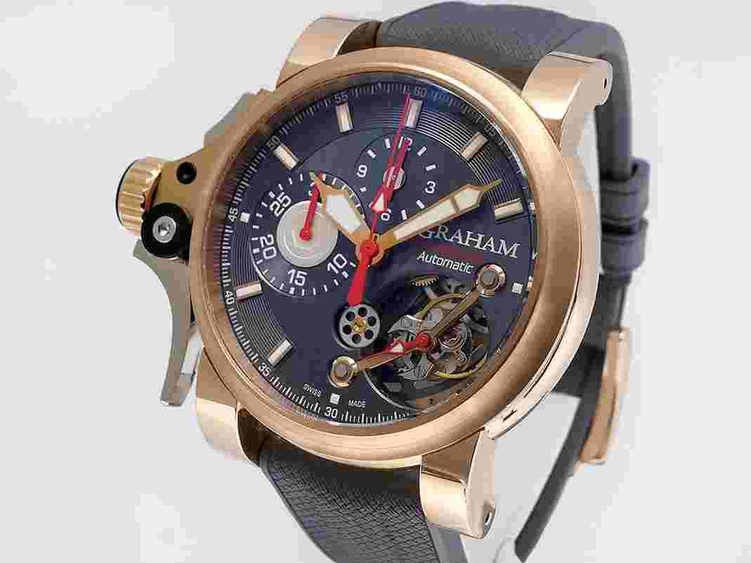 Graham Tourbillograph Trigger Havana 2TTAR. B03A. C86B 18k Rose Gold LTD 50pc + 2 Rubber Straps