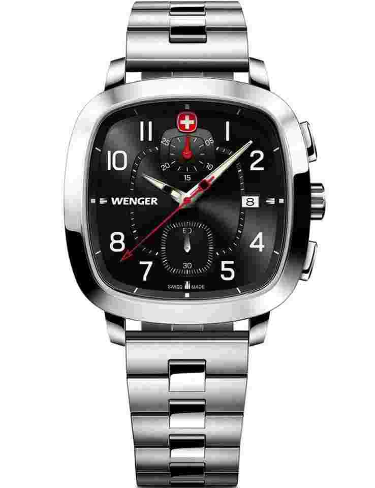 Wenger 01.1933.109 Herrenuhr Vintage Sport Chronograph 40mm 5ATM